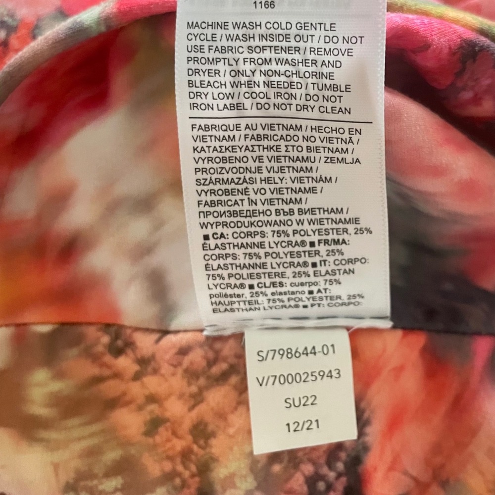 Athleta Floral Print Capri Leggings Illuminate White Top Crewneck Sweatshirt Set - Picture 4 of 16
